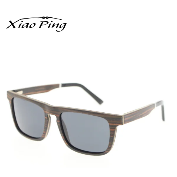 

Ebony veneer wood sunglasses with grey polarized lens Ebony+Nature+Ebony