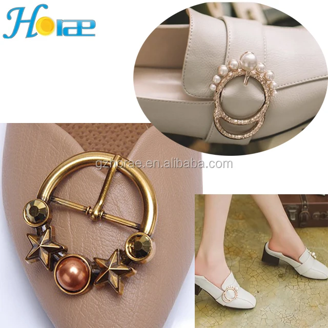 R109 Cheap Alloy Metal Shoe Buckle Footwear Accessories Rhinestone Shoe