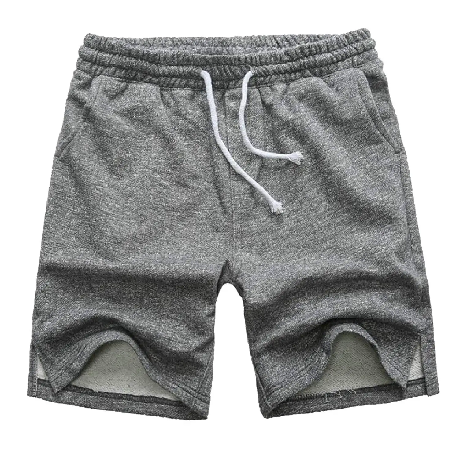 Qiangjinjiu Mens Splice Stripe Printed Cotton Slant Pockets Drawstring Elasticity Beach Wear Boxers