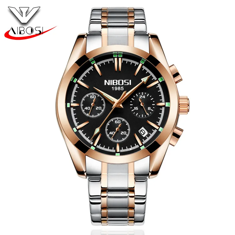 

China Watch Factory Wholesale Mens Multi Function Luminous Watch Stainless Steel Back Water Resistant Watch, N/a