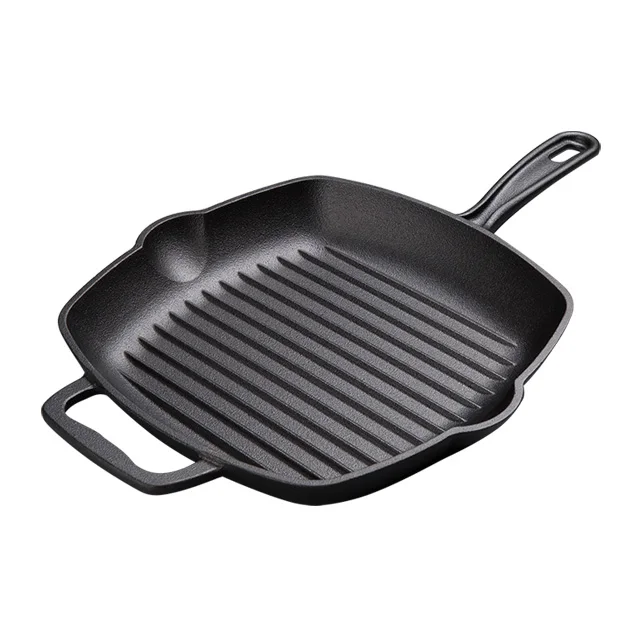 
Chinese factory Hot sale cast iron pan pre seasoned griller square grill pan  (60760727061)