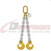 Dawson Group G80 Chain Sling with Master Link and Clevis Forest Hook
