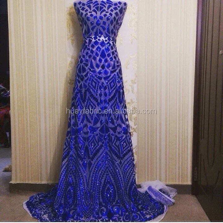 

Newest Sequins Tull Lace Fabric African Lace Fabric design dress, Green