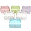 High Quality Birthday Paper Cake Box Packaging with Handle