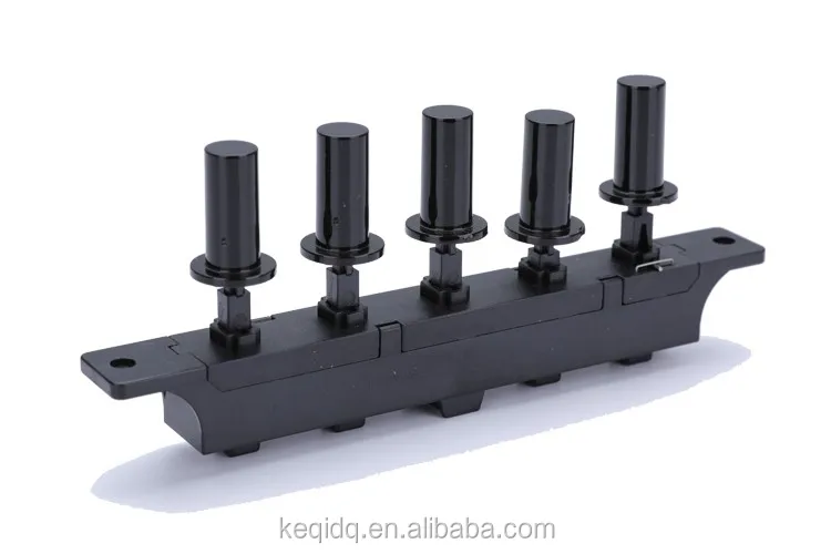 Black Cylindrical Front Mounting 3 Speed 5 Keys S Metal Cooker Hoods