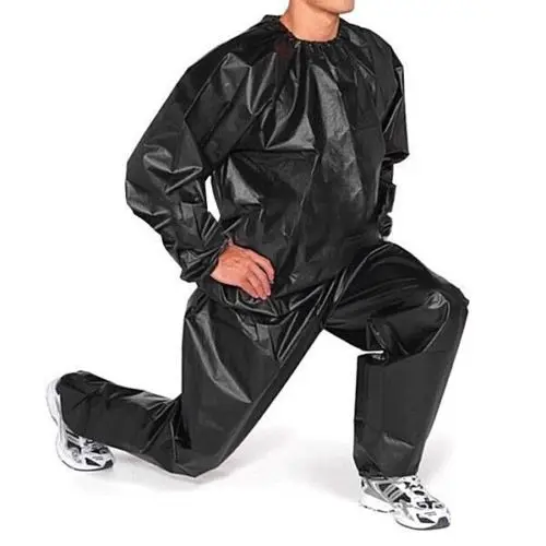 Black Or Sliver Gray Pvc Sauna Suit For Lose Weight Training Sports