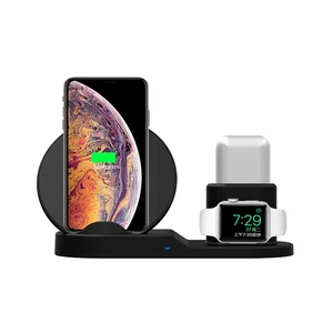 Latest 3in1 QI standard wireless charger designed for apple products
