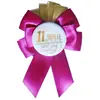 Anniversary Custom Design Quality Factory Handwork Award Ribbons Rosette,Pin Back Button Badge Ribbons,Promotion Ribbon Rosette