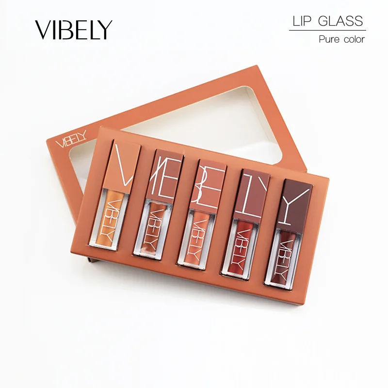 

Hot product lip gloss lipsticks set 5 colors matte waterproof lipgloss sets