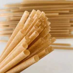Image of sugarcane straw with 100% compostable natural material