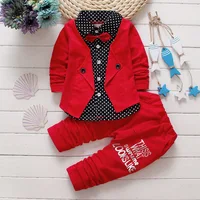 

2018 British cotton kids 0-3 years baby boy winter 2pcs set clothing