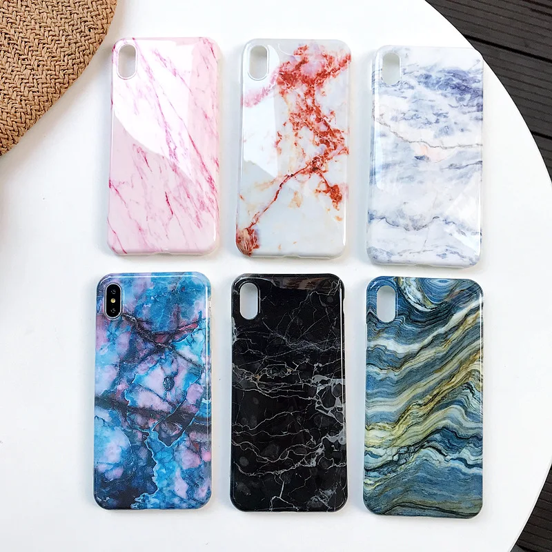 Luxury TPU Marble Phone Case For IPhone XR Custom Mobile Cover
