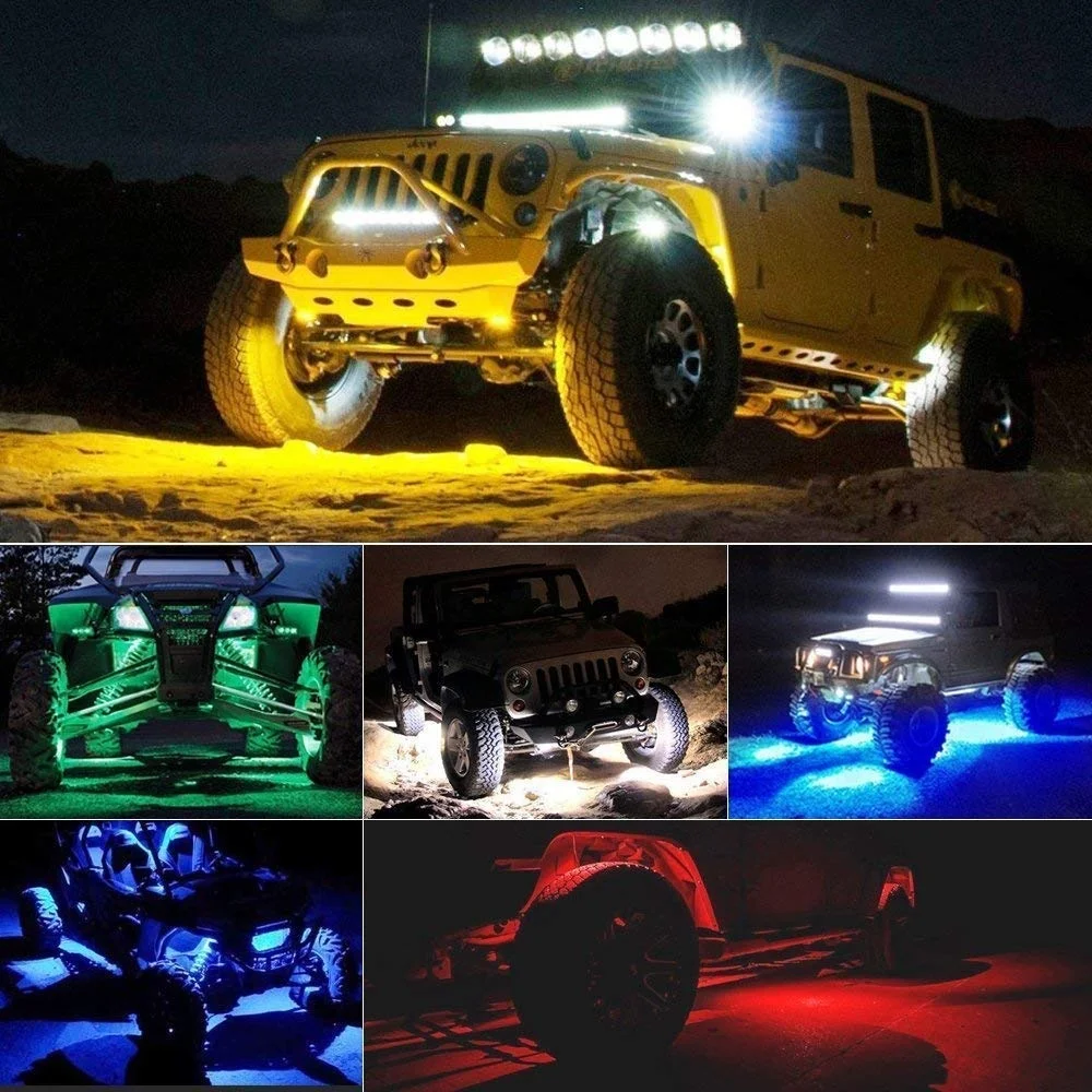 Morsun App Control 2" 9 Watt Rgb Led Rock Lights For Trucks Jeep Rock