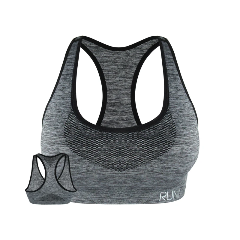 

In Stock High Support Women Seamless Fitness Yoga Bralatte Sport Bra, Pink/black