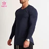Lightweight soft custom mens sports long sleeve plain t shirt wholesale