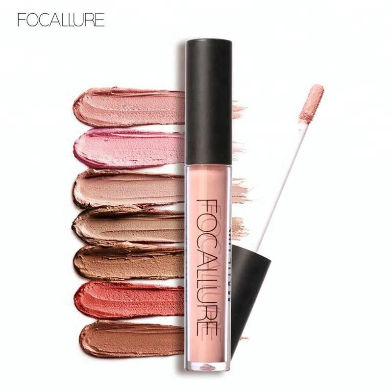 

FOCALLURE Gold Supplier Low MOQ 12pcs Each Color Waterproof Liquid Lipsticks Online Sale 2018