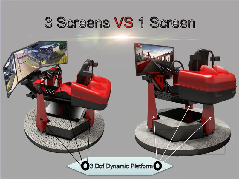 2018 Earn money Longze Factory Direct Price Exciting 360 Degree Electronic VR Car Driving Racing Games Simulator