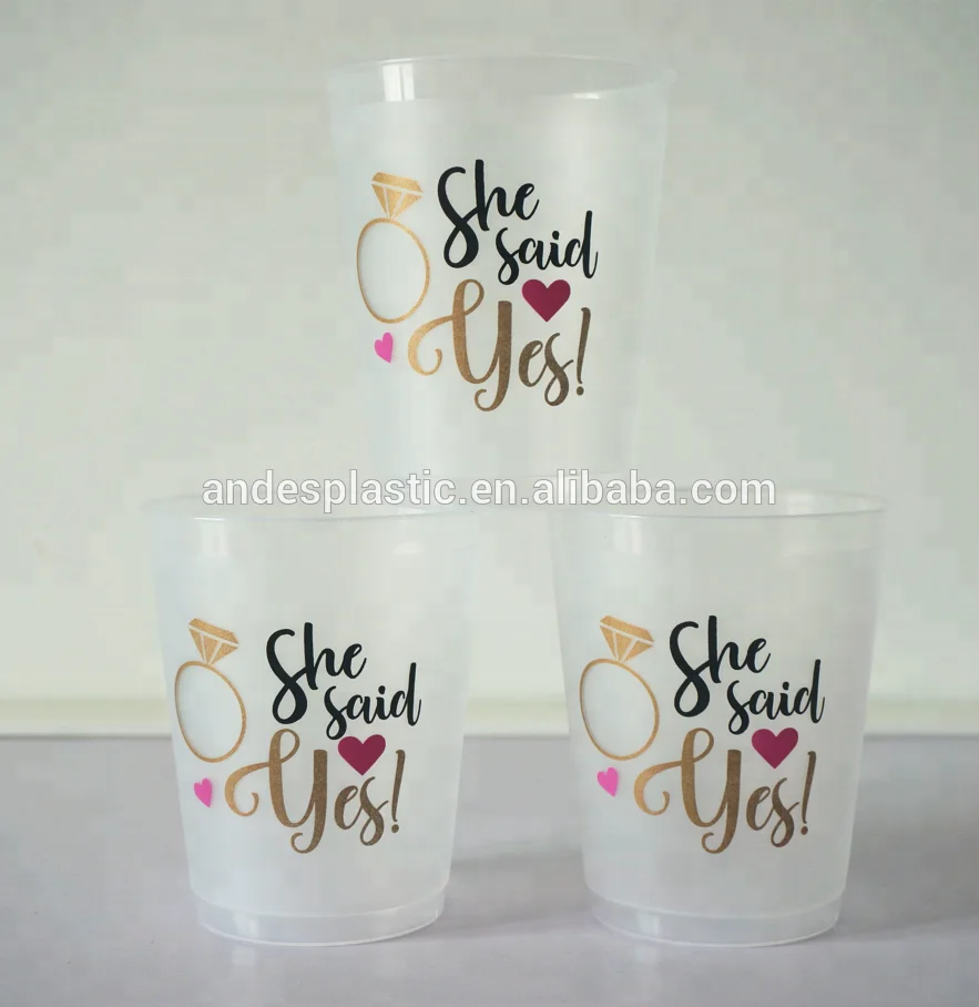 
2017 hot selling wholesale 400ml Frosting Pp Plastic Flex Water Drinking Cup 