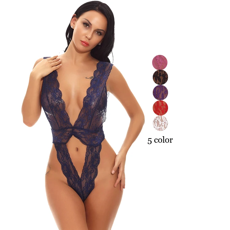 

Latest Design 2019 Popular One Piece Babydoll Women Lace Sexy Lingerie Hot, As shown china lingerie