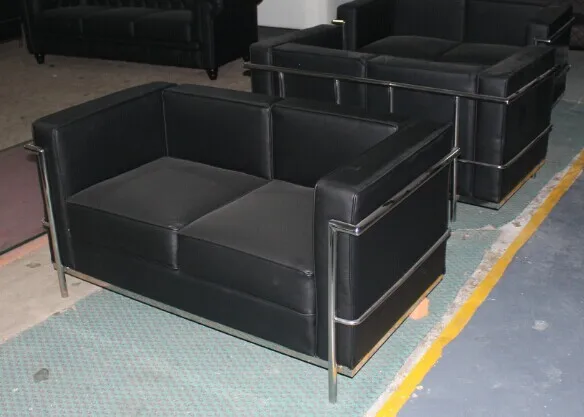 Sectional Double Seats Sofa Le Corbusier Lc2 Leather Master Sofa