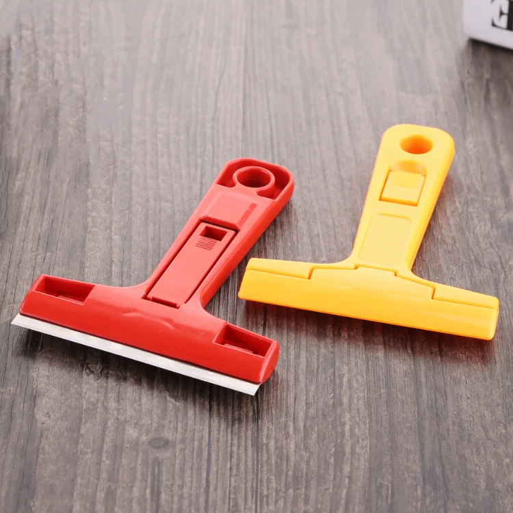 Portable Cleaning Shovel Knife Floor Blades Yellow Glass Rubber Scraper