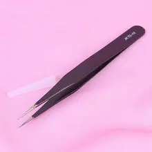 1 pc Rhinestone pestana pinças pinça pinça reta ferramenta prego de cílios falsos extensão pinças pinças pontas clipe # 847