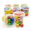 colorful cup pack sweet emoji round chocolate ball