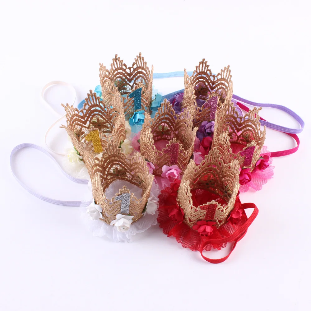 China Wholesale Baby Girls Birthday Party Crown Hair Accessories Headband For Kids