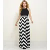 Sexy Women Striped Summer Chiffon Long Maxi Dress Evening Party Dress
