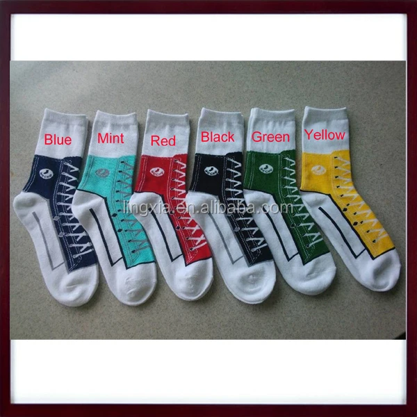 Wholesale Women Ladies Girls Trainers Novelty Socks,Custom Design Cute Shoe Design Sneaker