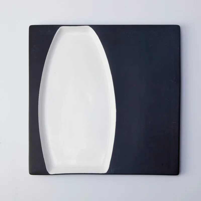 product-Two Eight-modern black ceramic plates dinnerware crockery-img-1