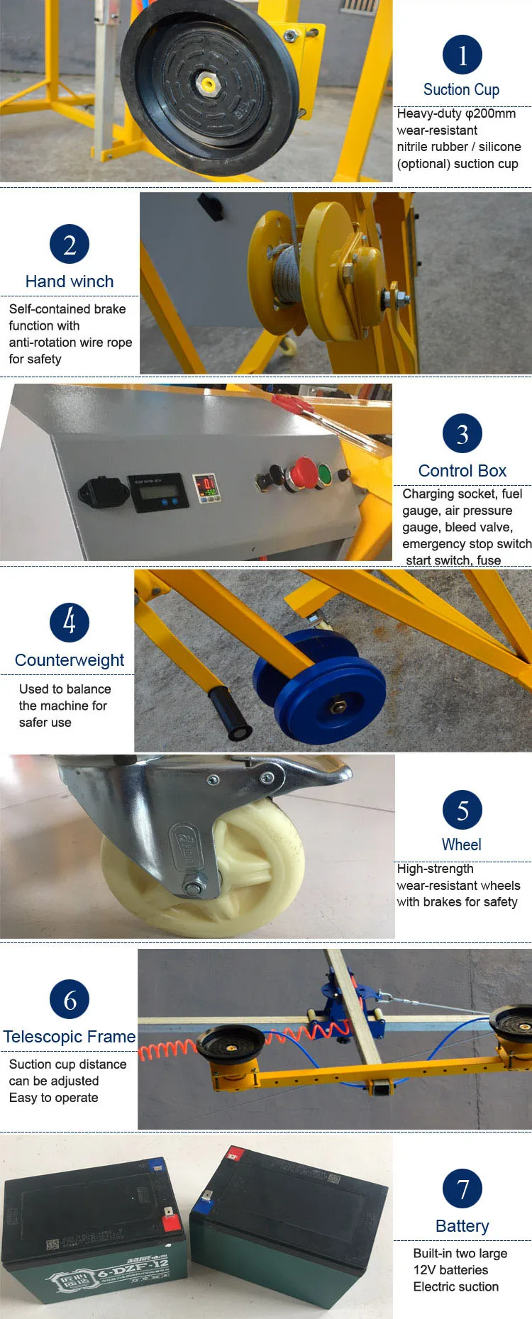 Moveable vacuum lifter for glass glazing, material handling