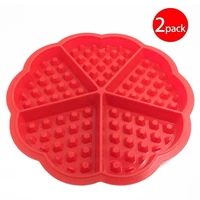 

Best Selling Food Grade 5-Cavity Waffles Cake Chocolate Silicone Baking Mold