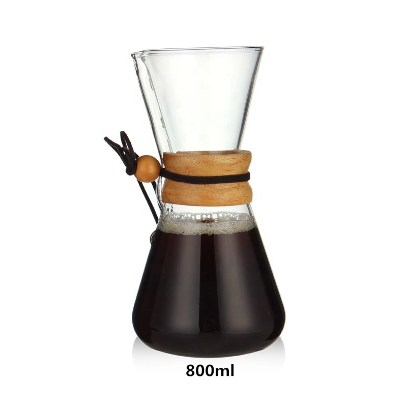 

China Wholesale Custom Handmade Glass Pot 800ML Family Use Heat Resistant Coffee Pot, Transparent