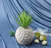 Small pineapple concrete flowerpot with artificial tree plant flowerpot