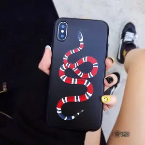 Embossed Tiger Snake TPU Slim Phone Case iPhone X XS