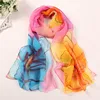 Wholesale Manufacturers Silk Scarf Chiffon Printed Floral Scarf