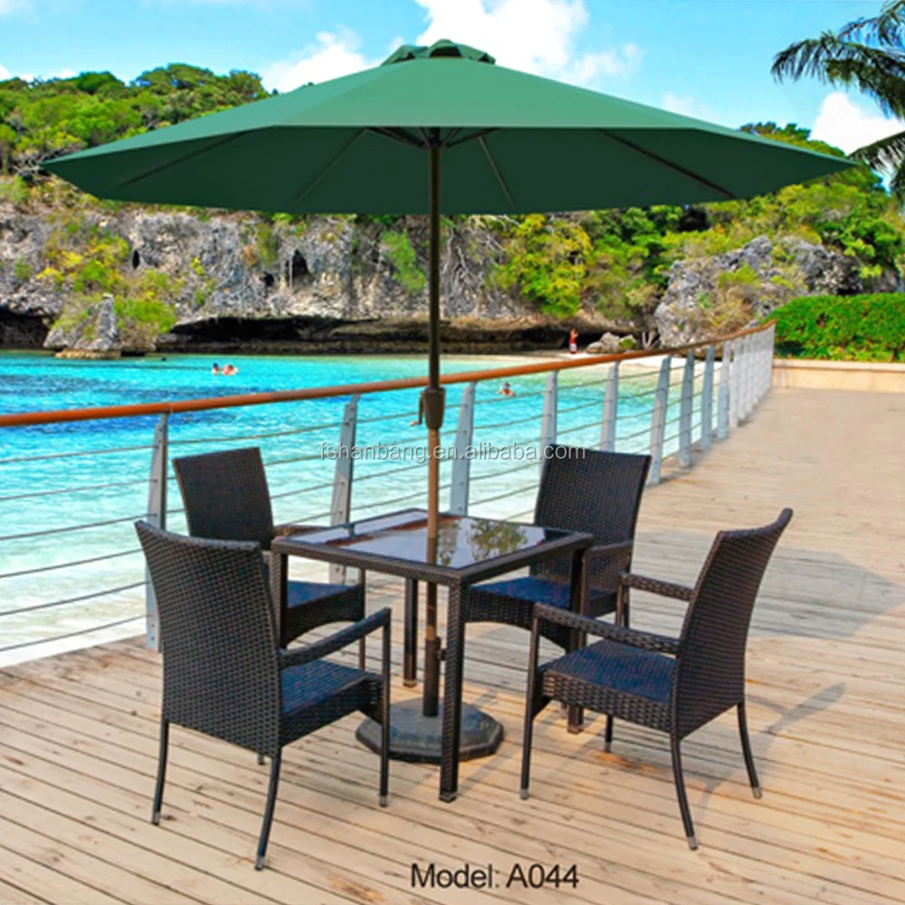 Customized Stylish Cafe Parasol Unique 5 head Patio Umbrella for coffee shop