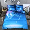 3D Digital Printed 100% Polyester Fabric Reindeer and Snowflake 4-Piece Bed Sheet , Quilt Cover Set