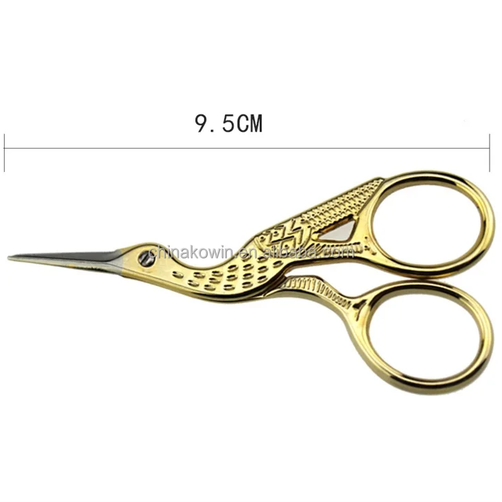 
Fancy crane shape stainless steel beauty scissors 