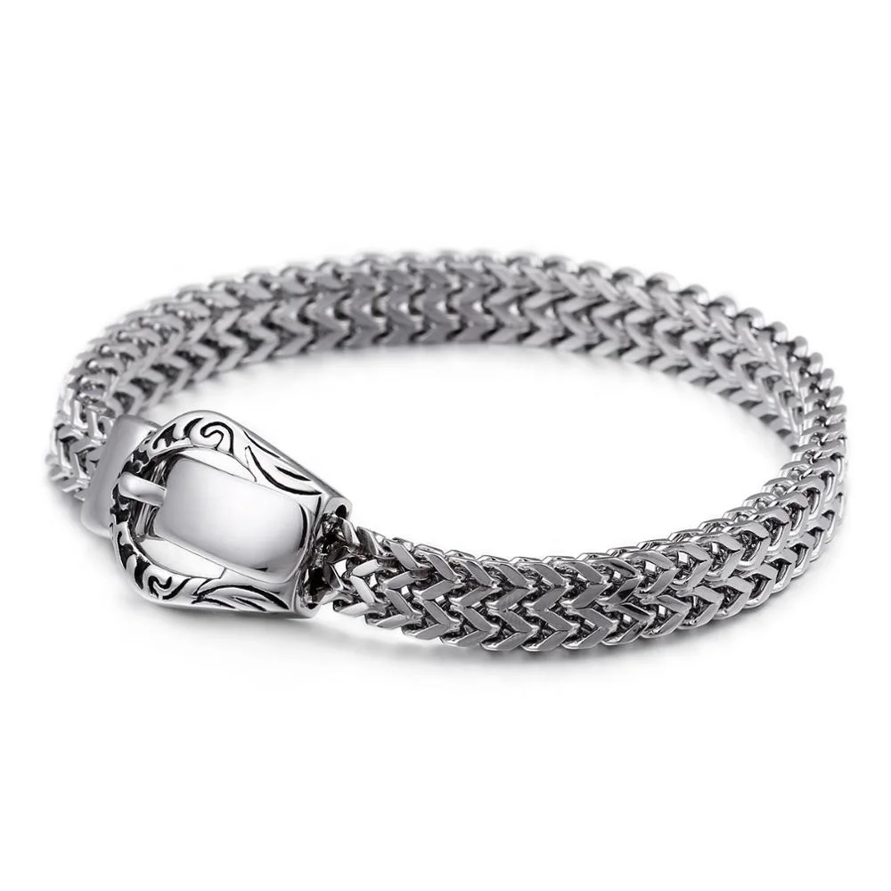 

KALEN Wholesale Stainless Steel 22cm Mesh Chain Bracelets Jewelry For Men