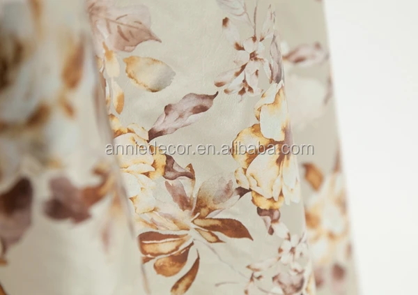 Gold flower foil printed taffeta wedding table cloth
