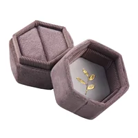 

Wholesale custom logo box wedding ring box custom velvet marriage proposal ring box