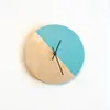 Teal Green Wood Clock Housewares large wall clock