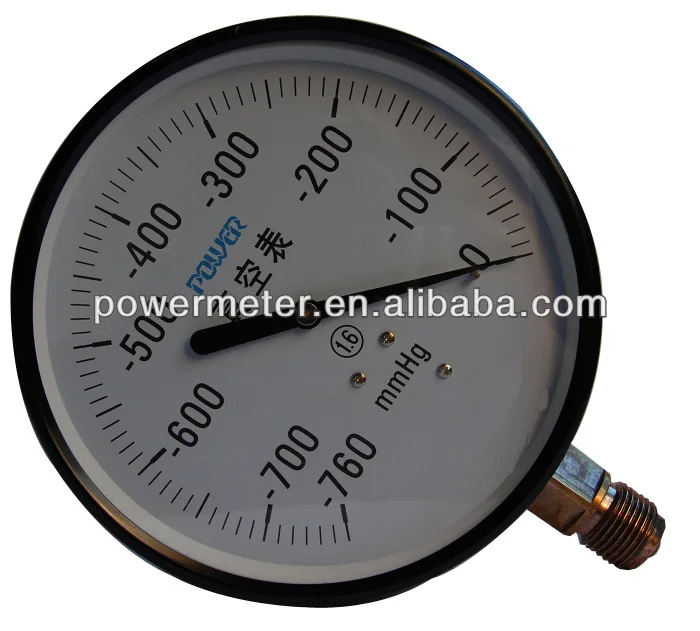 Y150 Bottom Vacuum Mmhg Pressure Guage For Chilled Water Line Can Be