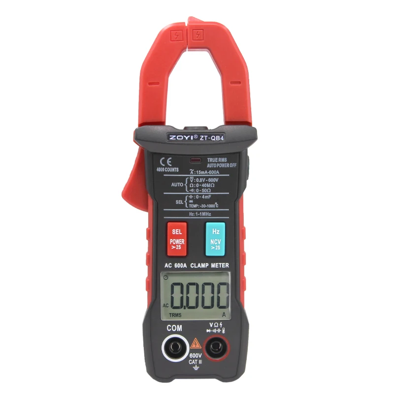 Qb4 Clamp Multimeter 600v 600a Digital Clamp Meter With Capacitance Ncv