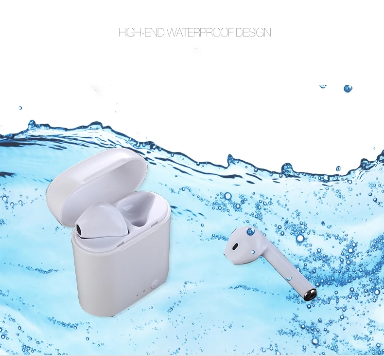 

TWS I7 MINI BT Earbuds wireless earphone headphone,double earphone with charging case for iphone, Black;white