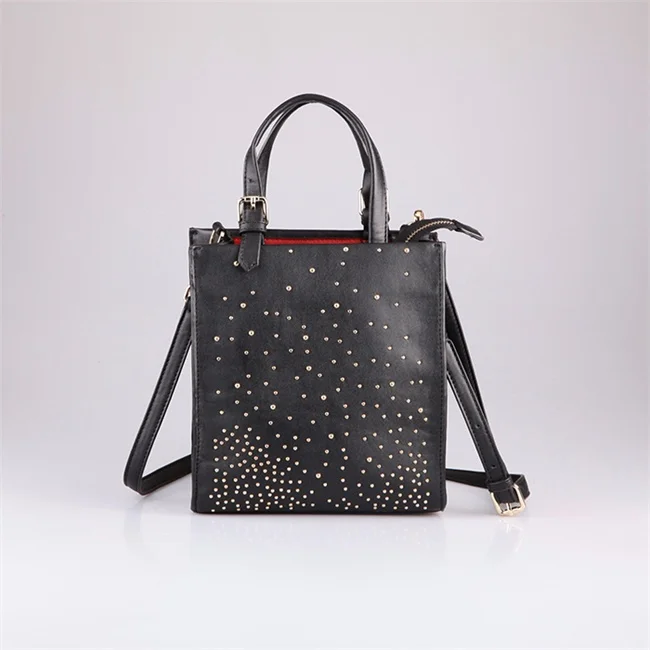 3537-Wholesale Top Selling Luxury Female custom black mini tote bag 2016