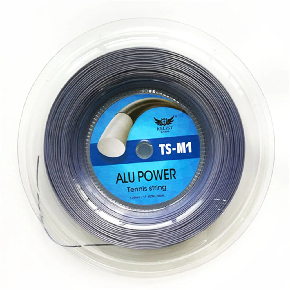 

Wholesale High Quality Power Resilience 1.25mm/17g Tennis Strings 200m, Grey/black/gold yellow/white