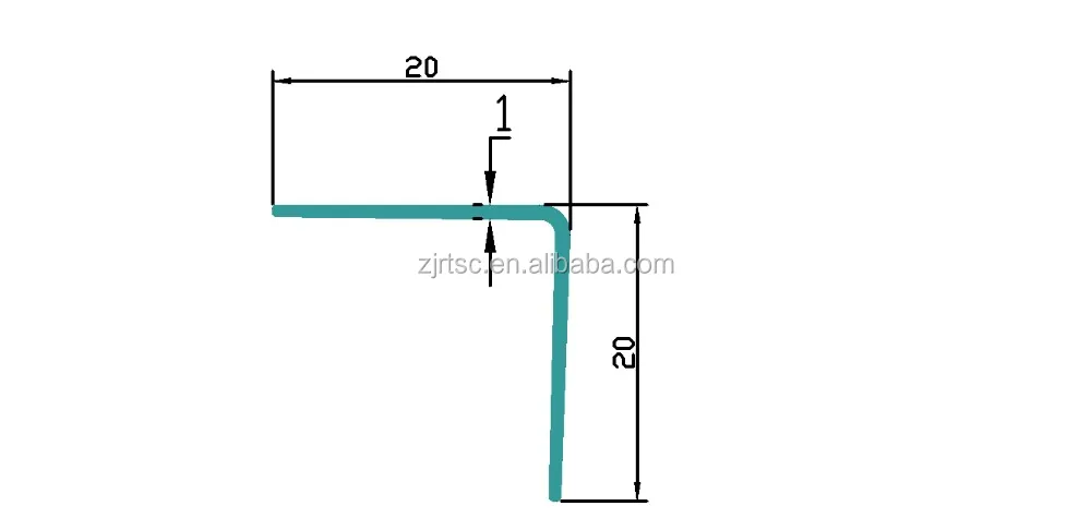 L shaped PVC Profile Wall Corner Protector for Interior decor